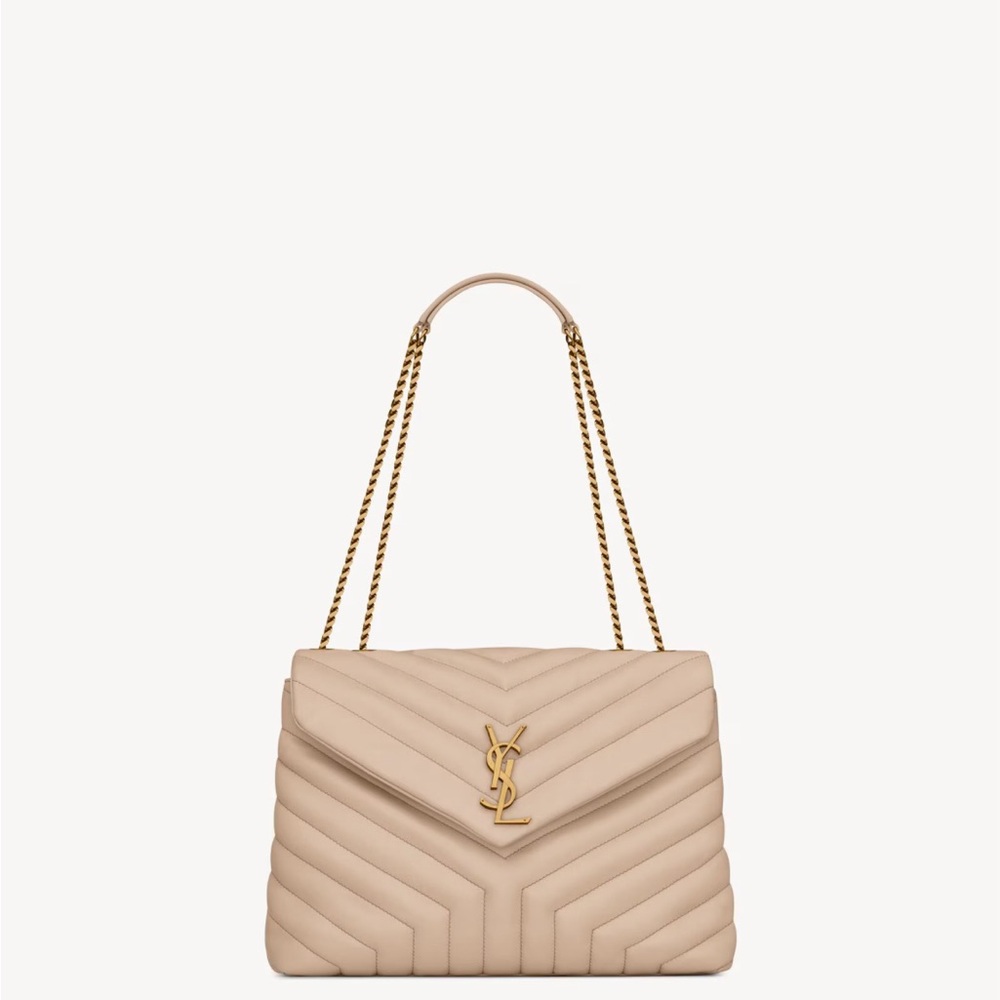 Large Loulou YSL Beige Bag